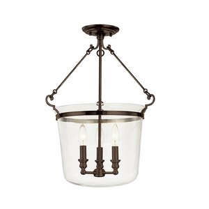 HUD132OB Quinton Semi Flush Mount Ceiling Light - Old Bronze HUD132OB Quinton Semi Flush Mount Ceiling Light - Old Bronze