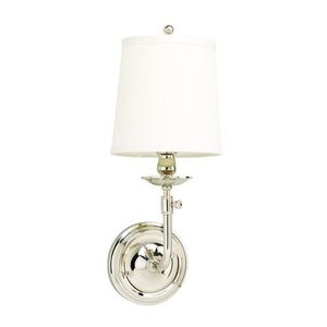 HUD171PN Logan 1 Bulb Wall Sconce - Polished Nickel HUD171PN Logan 1 Bulb Wall Sconce - Polished Nickel