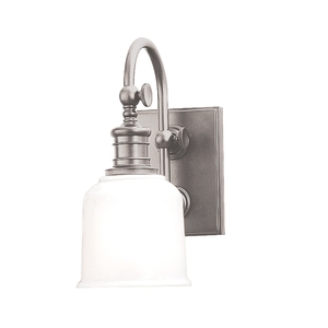 HUD1971SN Keswick 1 Bulb Wall Sconce - Satin Nickel HUD1971SN Keswick 1 Bulb Wall Sconce - Satin Nickel