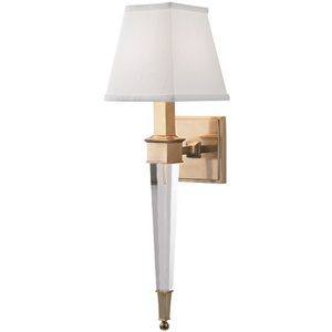 HUD2401AGB Ruskin 1 Bulb Wall Sconce - Aged Brass HUD2401AGB Ruskin 1 Bulb Wall Sconce - Aged Brass
