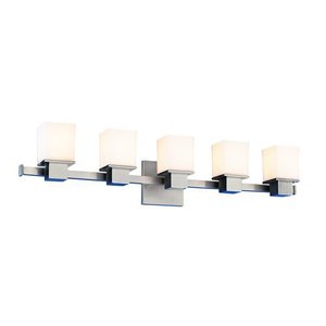 HUD4445SN Milford 4 or More Bulb Bathroom Lighting - Satin Nickel HUD4445SN Milford 4 or More Bulb Bathroom Lighting - Satin Nickel