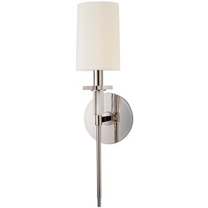 HUD8511PN Amherst 1 Bulb Wall Sconce - Polished Nickel HUD8511PN Amherst 1 Bulb Wall Sconce - Polished Nickel