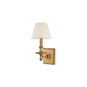 HUD9211FB Litchfield 1 Bulb Wall Sconce - Flemish Brass HUD9211FB Litchfield 1 Bulb Wall Sconce - Flemish Brass