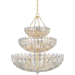 HUD8239AGB Floral Park Mid Sized Chandelier Chandelier - Aged Brass HUD8239AGB Floral Park Mid Sized Chandelier Chandelier - Aged Brass