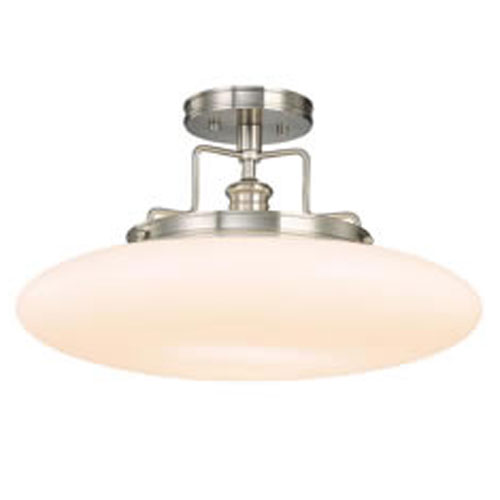 HUD4208SN Beacon Semi Flush Mount Ceiling Light - Satin Nickel HUD4208SN Beacon Semi Flush Mount Ceiling Light - Satin Nickel