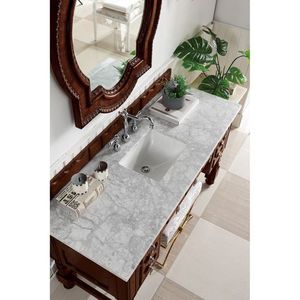 J161V60SACG2CAR Castilian Over 45" Bathroom Vanity - Aged Cognac/Carrara White J161V60SACG2CAR Castilian Over 45" Bathroom Vanity - Aged Cognac/Carrara White