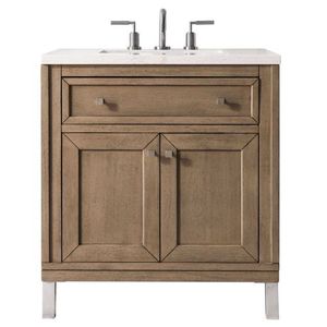 J305V30WWW3EJP Chicago 25" to 30" Bathroom Vanity - White Washed Walnut/Jasmine Pe J305V30WWW3EJP Chicago 25" to 30" Bathroom Vanity - White Washed Walnut/Jasmine Pe
