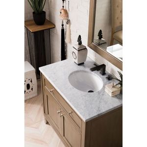 J305V30WWW3OCAR Chicago 25" to 30" Bathroom Vanity - White Washed Walnut/Carrara W J305V30WWW3OCAR Chicago 25" to 30" Bathroom Vanity - White Washed Walnut/Carrara W