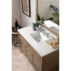 J305V48WWW3CLW Chicago Over 45" Bathroom Vanity - White Washed Walnut/Class Whit J305V48WWW3CLW Chicago Over 45" Bathroom Vanity - White Washed Walnut/Class Whit