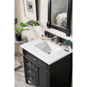J650V30BKO3CLW Brittany 25" to 30" Bathroom Vanity - Black Onyx/Classic White J650V30BKO3CLW Brittany 25" to 30" Bathroom Vanity - Black Onyx/Classic White