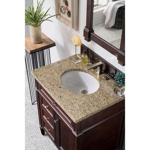 J650V30BNM3ODSC Brittany 25" to 30" Bathroom Vanity - Burnished Mahogany/Santa Cecil J650V30BNM3ODSC Brittany 25" to 30" Bathroom Vanity - Burnished Mahogany/Santa Cecil
