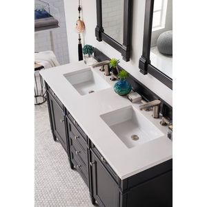J650V60DBKO3CLW Brittany Over 45" Bathroom Vanity - Black Onyx/Classic White J650V60DBKO3CLW Brittany Over 45" Bathroom Vanity - Black Onyx/Classic White