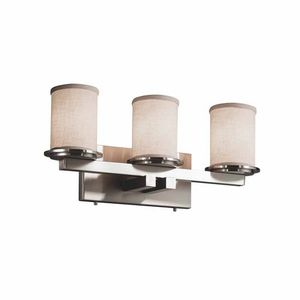 JFAB877310WHTENCKL Dakota 3 Bulb Bathroom Lighting - Nickel JFAB877310WHTENCKL Dakota 3 Bulb Bathroom Lighting - Nickel