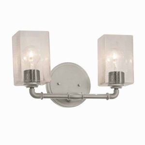 JFSN846215SEEDNCKL Bronx 2 Bulb Bathroom Lighting - Nickel JFSN846215SEEDNCKL Bronx 2 Bulb Bathroom Lighting - Nickel