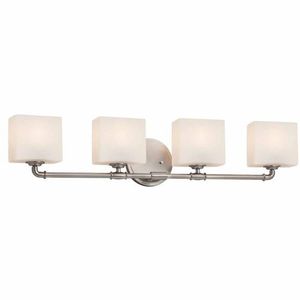 JFSN846455OPALNCKL Bronx 4 or More Bulb Bathroom Lighting - Nickel JFSN846455OPALNCKL Bronx 4 or More Bulb Bathroom Lighting - Nickel