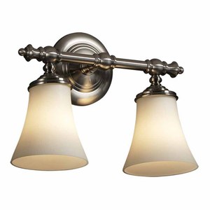 JFSN852220OPNC Tradition 2 Bulb Bathroom Lighting - Brushed Nickel JFSN852220OPNC Tradition 2 Bulb Bathroom Lighting - Brushed Nickel