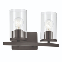 Bathroom Lighting (2 Bulbs) 15-1/4" Width
