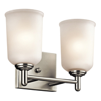 Bathroom Lighting (2 Bulbs) 12-1/2" Width Bathroom Lighting (2 Bulbs) 12-1/2" Width