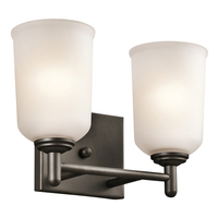 Bathroom Lighting (2 Bulbs) 12-1/2" Width Bathroom Lighting (2 Bulbs) 12-1/2" Width