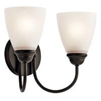 Bathroom Lighting (2 Bulbs) 13" Width