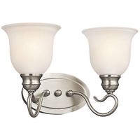 Bathroom Lighting (2 Bulbs) 14-3/4" Width Bathroom Lighting (2 Bulbs) 14-3/4" Width