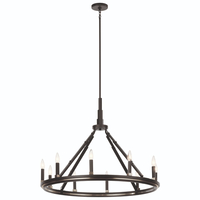Mid Sized Chandelier 34-1/4" Width