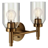 Bathroom Lighting (2 Bulbs) 14-1/4" Width