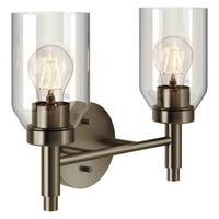 Bathroom Lighting (2 Bulbs) 14-1/4" Width