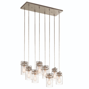 KK42890NI Brinley Multi Light Pendant Light - Brushed Nickel KK42890NI Brinley Multi Light Pendant Light - Brushed Nickel