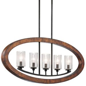 KK43186AUB Grand Bank Linear Pendant Pendant Light - Auburn Stained KK43186AUB Grand Bank Linear Pendant Pendant Light - Auburn Stained