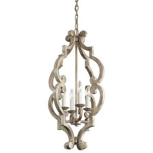 KK43255DAW Hayman Bay Entrance / Foyer Pendant Light - Distressed Antique White KK43255DAW Hayman Bay Entrance / Foyer Pendant Light - Distressed Antique White