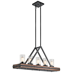 KK43491AUB Colerne Linear Pendant Pendant Light - Auburn Stained Finish KK43491AUB Colerne Linear Pendant Pendant Light - Auburn Stained Finish