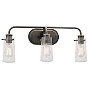 KK45459OZ Braelyn 3 Bulb Bathroom Lighting - Olde Bronze KK45459OZ Braelyn 3 Bulb Bathroom Lighting - Olde Bronze