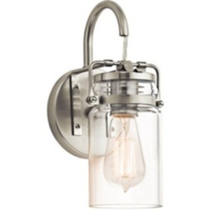 KK45576NI Brinley 1 Bulb Wall Sconce - Brushed Nickel KK45576NI Brinley 1 Bulb Wall Sconce - Brushed Nickel
