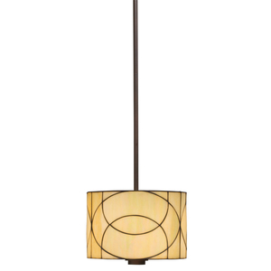 KK65324 Spyro Drum Pendant Pendant Light - Dark Bronze KK65324 Spyro Drum Pendant Pendant Light - Dark Bronze
