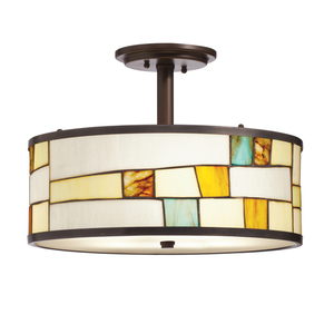 KK65345 Mihaela Semi Flush Mount Ceiling Light - Shadow Bronze KK65345 Mihaela Semi Flush Mount Ceiling Light - Shadow Bronze