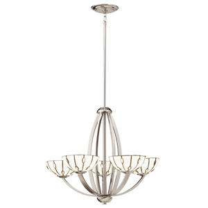KK66057 Cloudburst Mid Sized Chandelier Chandelier - Polished Nickel KK66057 Cloudburst Mid Sized Chandelier Chandelier - Polished Nickel