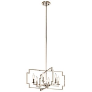 KK44128PN Downtown Deco Mid Sized Chandelier Chandelier - Polished Nickel KK44128PN Downtown Deco Mid Sized Chandelier Chandelier - Polished Nickel