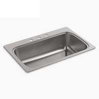 Single Bowl Sinks 33'' x 22'' x 9-5/16'' Single Bowl Sinks 33'' x 22'' x 9-5/16''