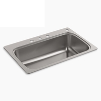 Single Bowl Sinks 33'' x 22'' x 9-5/16'' Single Bowl Sinks 33'' x 22'' x 9-5/16''