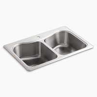 Double Bowl Kitchen Sink 33'' x 22'' x 8-5/16'' Double Bowl Kitchen Sink 33'' x 22'' x 8-5/16''