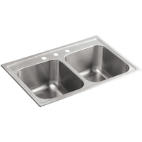 Double Bowl Kitchen Sink 33'' x 22'' x 9-1/4'' Double Bowl Kitchen Sink 33'' x 22'' x 9-1/4''