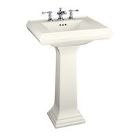 Pedestal Bathroom Sink 24 x 19-3/4 x 34-3/8 Pedestal Bathroom Sink 24 x 19-3/4 x 34-3/8