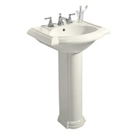 Pedestal Bathroom Sink 24-1/8 x 19-3/4 x 33-1/2 Pedestal Bathroom Sink 24-1/8 x 19-3/4 x 33-1/2