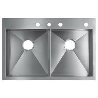 Double Bowl Kitchen Sink 33'' x 22'' x 9-5/16'' Double Bowl Kitchen Sink 33'' x 22'' x 9-5/16''
