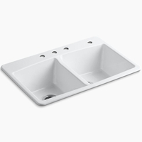 Double Bowl Kitchen Sink 33'' x 22'' x 9-5/8'' Double Bowl Kitchen Sink 33'' x 22'' x 9-5/8''