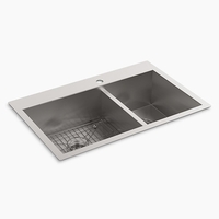 Double Bowl Kitchen Sink 33'' x 22'' x 9-5/16'' Double Bowl Kitchen Sink 33'' x 22'' x 9-5/16''