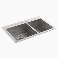 Double Bowl Kitchen Sink 33'' x 22'' x 9-5/16'' Double Bowl Kitchen Sink 33'' x 22'' x 9-5/16''
