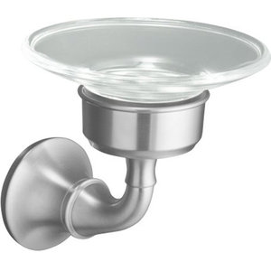 K11280-G Forte Traditional Soap Dish Bathroom Accessory - Brushed Chrome K11280-G Forte Traditional Soap Dish Bathroom Accessory - Brushed Chrome