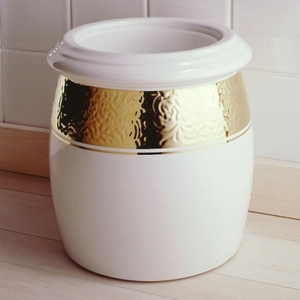 K14317-PD-0 Laureate Waste Basket Bathroom Accessory - Laureate - Gold K14317-PD-0 Laureate Waste Basket Bathroom Accessory - Laureate - Gold
